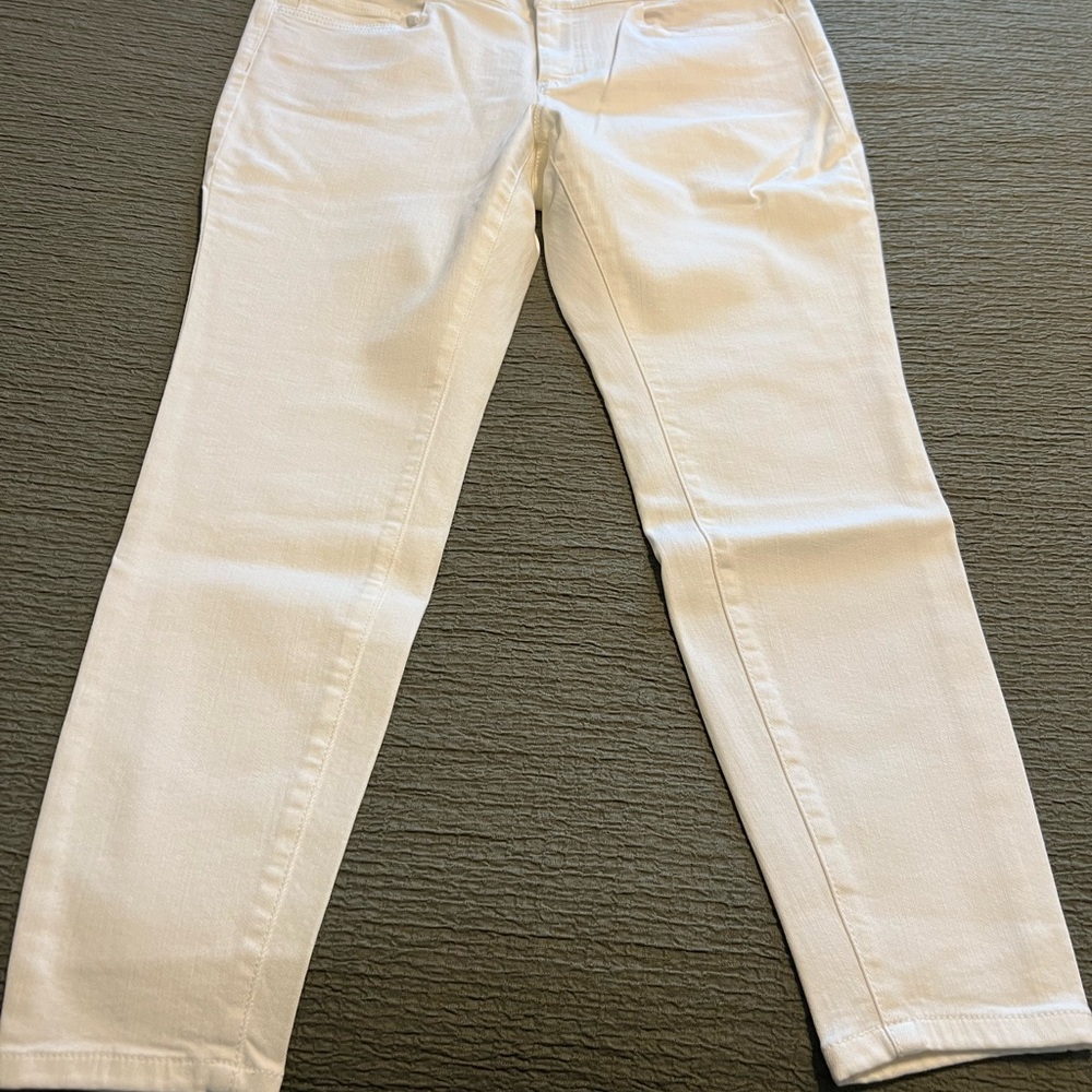 NWOT - J-Jill White Slim Skinny Jeans Petite Size 12
